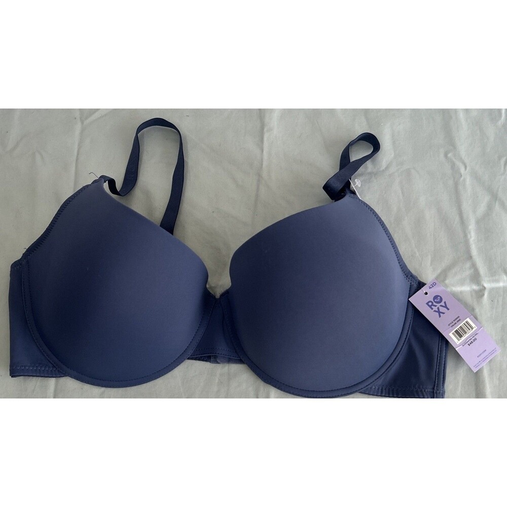 Roxy Push Up Bra Women's Blue Underwire Sleek And Smooth Sz 42 D